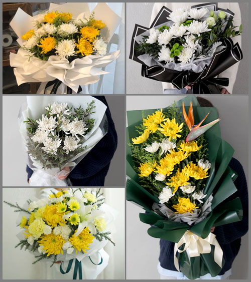 河北沧州河间市诗经村乡白事花束代送